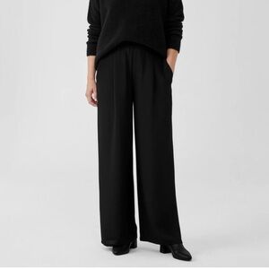 Eileen Fisher Classic Black Wide-Leg Pants